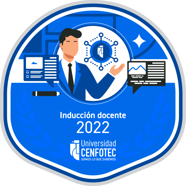 Imagen de insignia inducción docente cenfotec 2022
