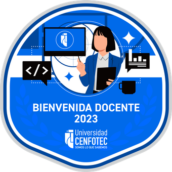 Imagen de insignia inducción docente cenfotec 2023